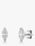 Jools by Jenny Brown Marquise Cubic Zirconia Stud Earrings, Silver
