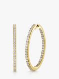 Jools by Jenny Brown 35mm Cubic Zirconia Hoop Earrings, Gold