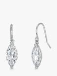 Jools by Jenny Brown Marquise Cubic Zirconia Drop Earrings, Silver