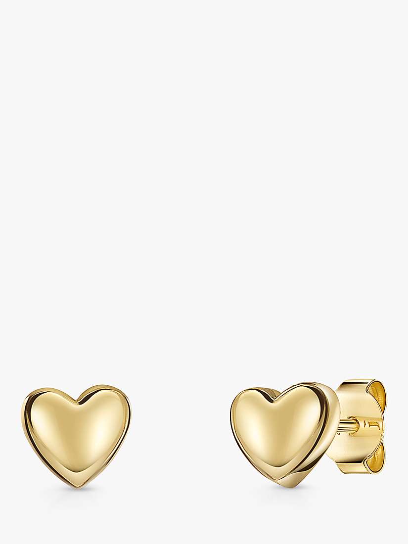 Buy Jools by Jenny Brown Chunky Polished Heart Stud Earrings, Gold Online at johnlewis.com
