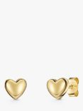 Jools by Jenny Brown Chunky Polished Heart Stud Earrings, Gold