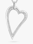 Jools by Jenny Brown Small Cubic Zirconia Dali Heart Pendant Necklace