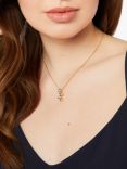 Jools by Jenny Brown 5 Cubic Zirconia Bubble Pendant Necklace, Gold