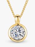 Jools by Jenny Brown 6mm Cubic Zirconia Rubover Pendant Necklace