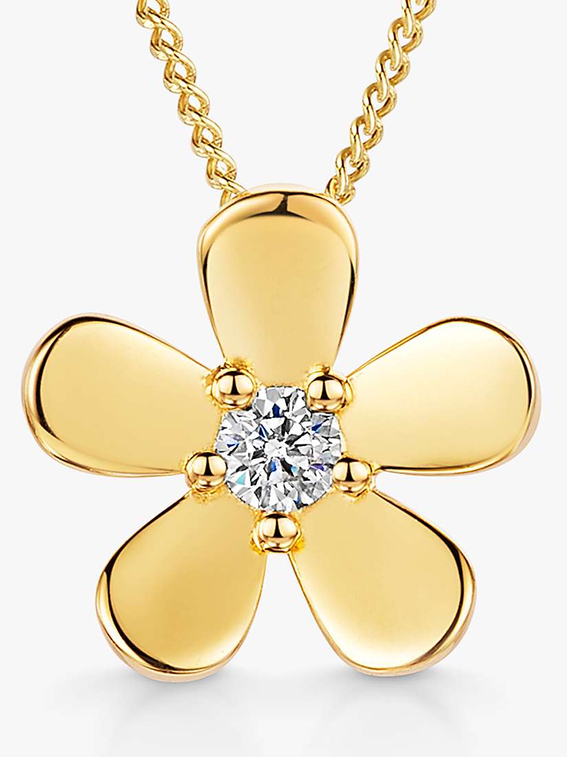 Buy Jools by Jenny Brown Cubic Zirconia Flower Pendant Necklace, Gold Online at johnlewis.com