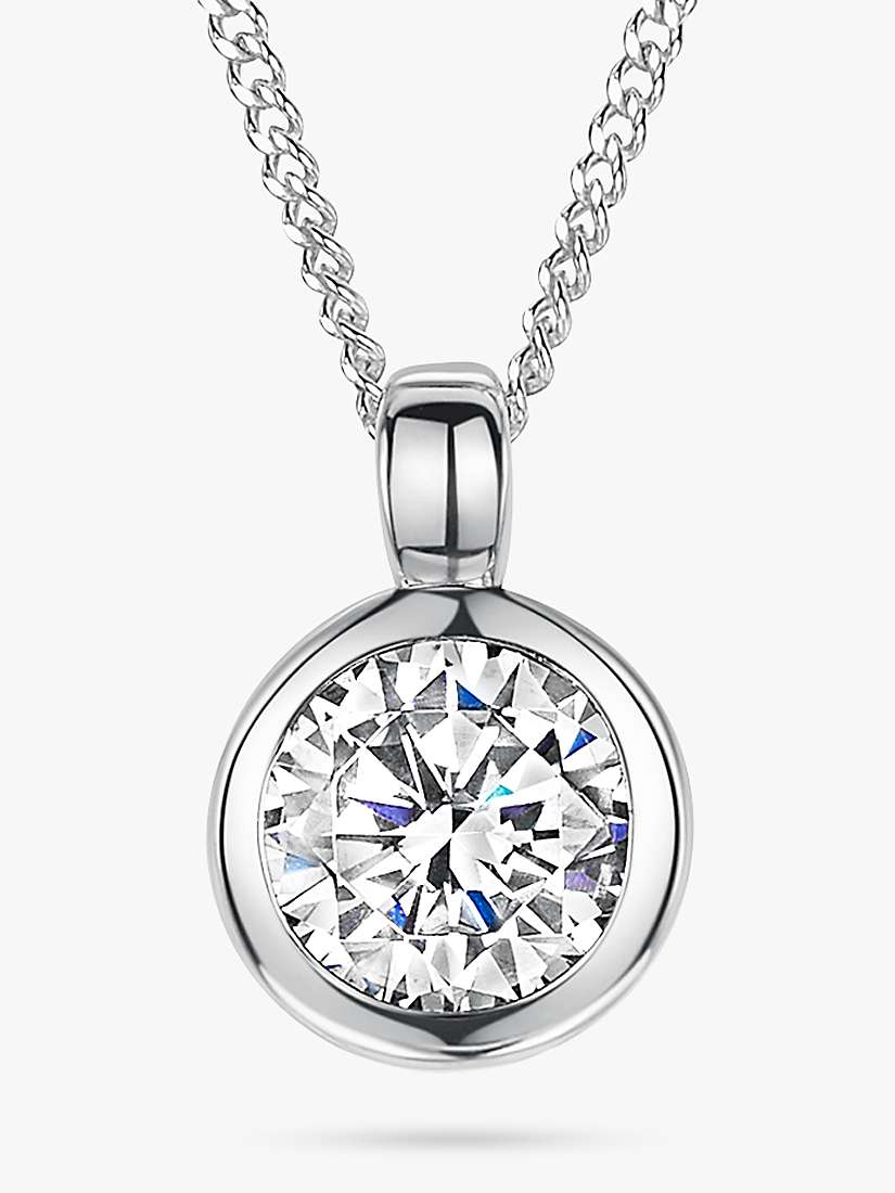 Buy Jools by Jenny Brown 6mm Cubic Zirconia Rubover Pendant Necklace Online at johnlewis.com