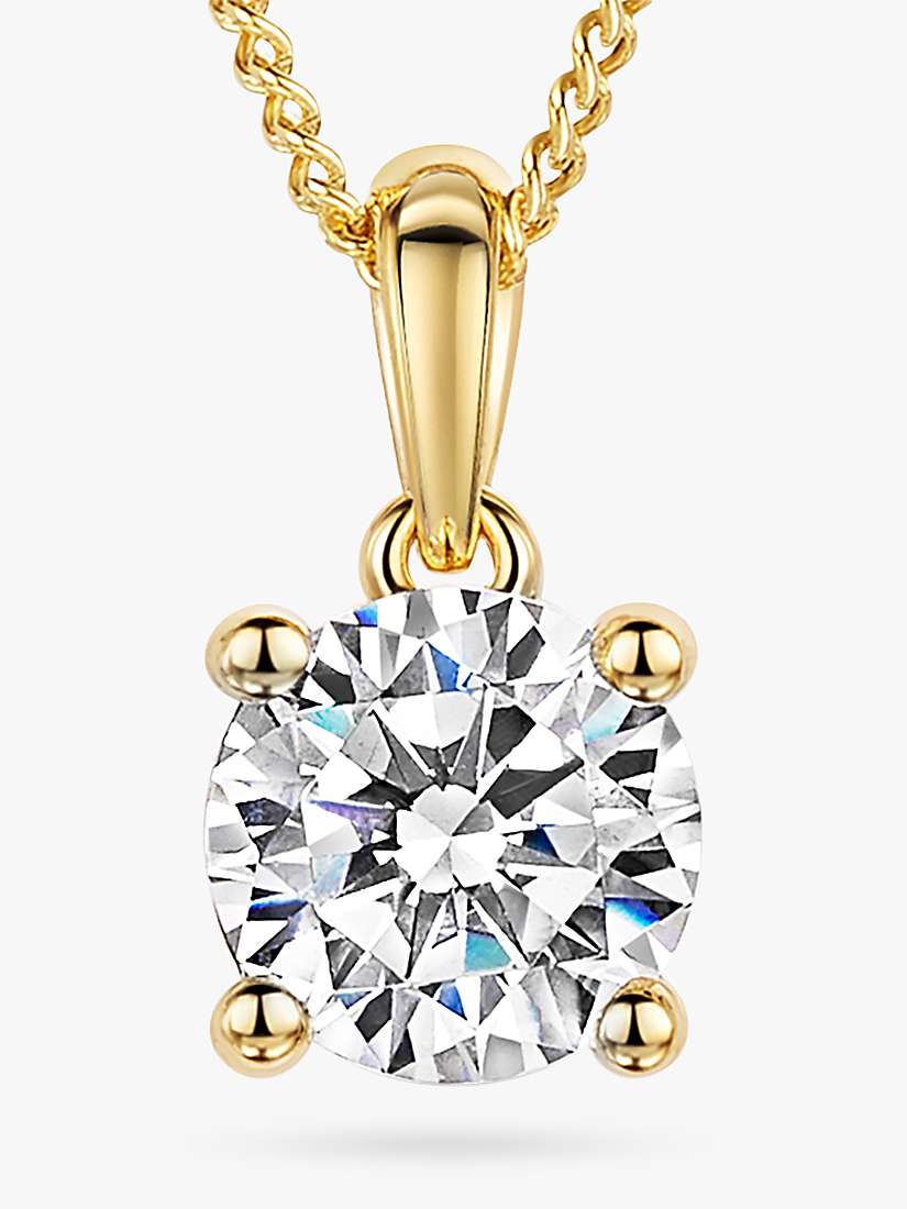 Buy Jools by Jenny Brown Cubic Zirconia Solitaire Pendant Necklace, Gold Online at johnlewis.com