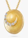 Jools by Jenny Brown Cubic Zirconia Satin Swirl Pendant Necklace, Gold