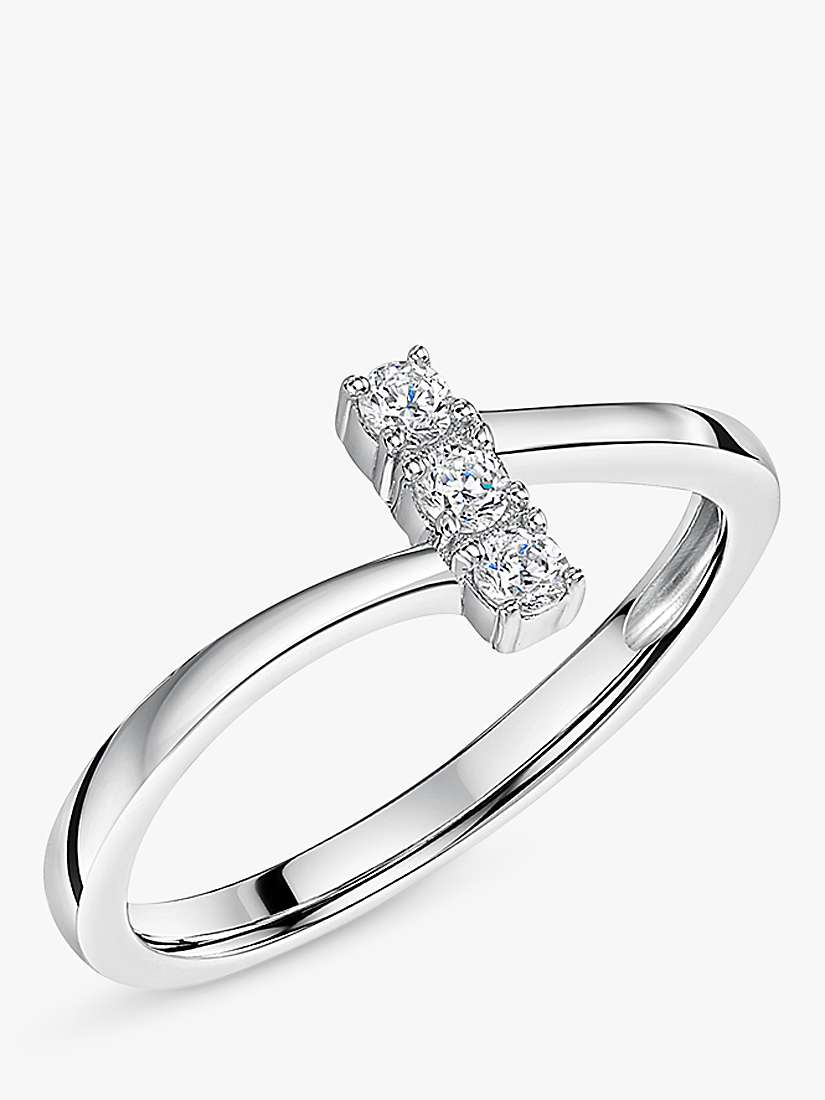 Buy Jools by Jenny Brown Small 3 Stone Cubic Zirconia Ring, Silver Online at johnlewis.com