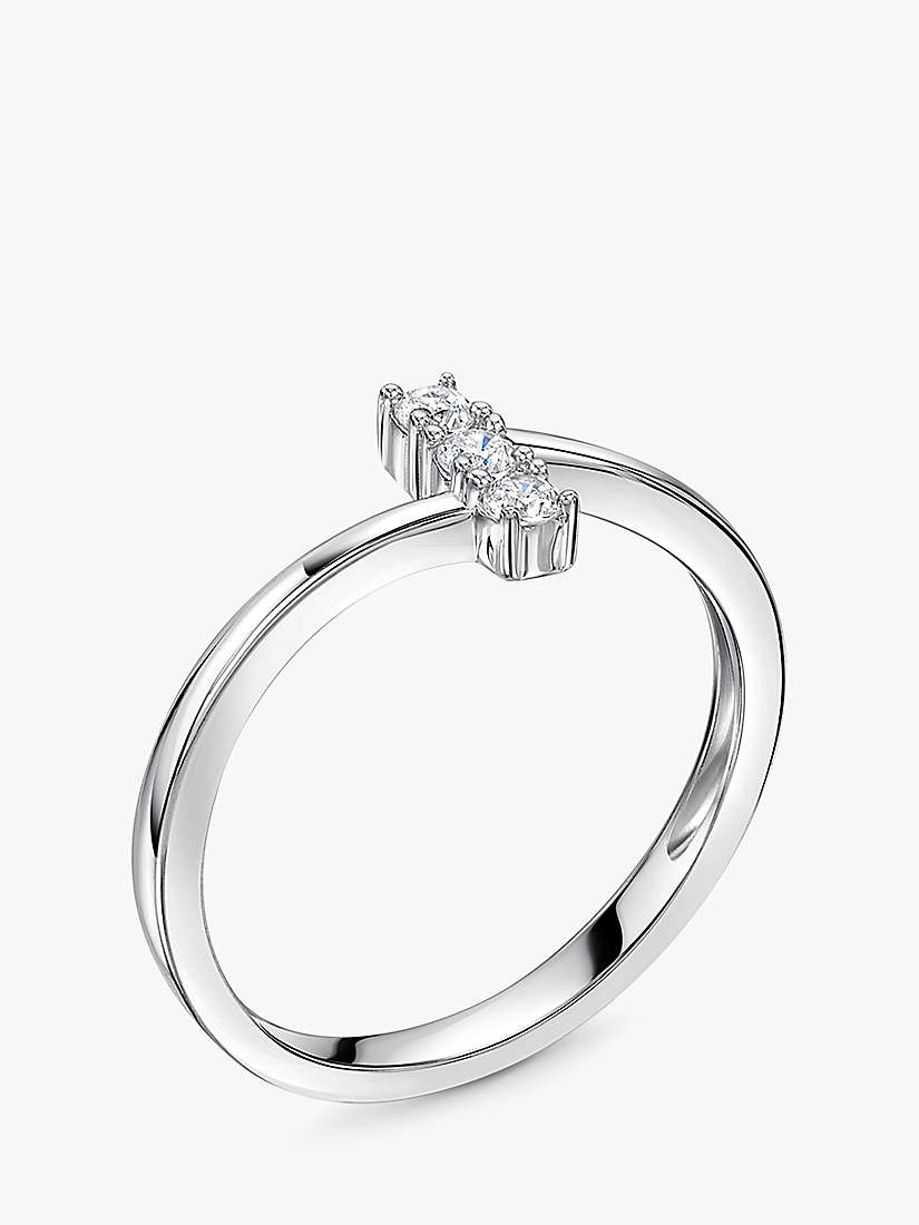 Buy Jools by Jenny Brown Small 3 Stone Cubic Zirconia Ring, Silver Online at johnlewis.com