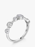 Jools by Jenny Brown Cubic Zirconia Bubble Line Ring, Silver