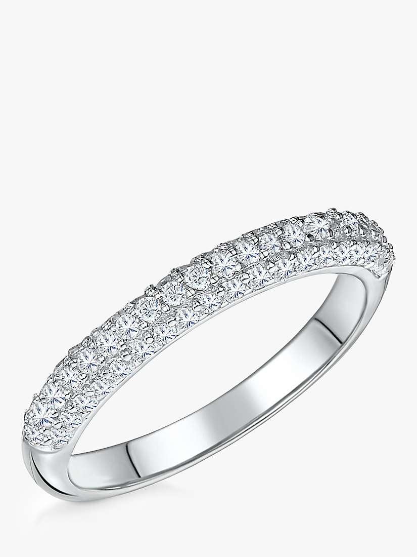 Buy Jools by Jenny Brown Cubic Zirconia Half Eternity Ring, Silver Online at johnlewis.com