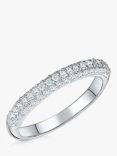 Jools by Jenny Brown Cubic Zirconia Half Eternity Ring, Silver