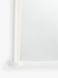 John Lewis Country Feather Overmantle Wall Mirror, 95 x 115cm, White