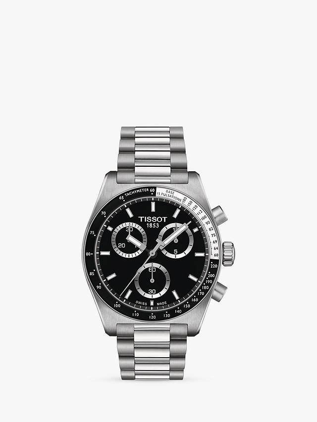 Tissot Men's PR516 Chronograph Bracelet Strap Watch, Silver/Black T1494171105100