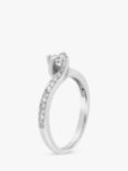 Milton & Humble Jewellery Second Hand 18ct White Gold Diamond Twist Engagement Ring
