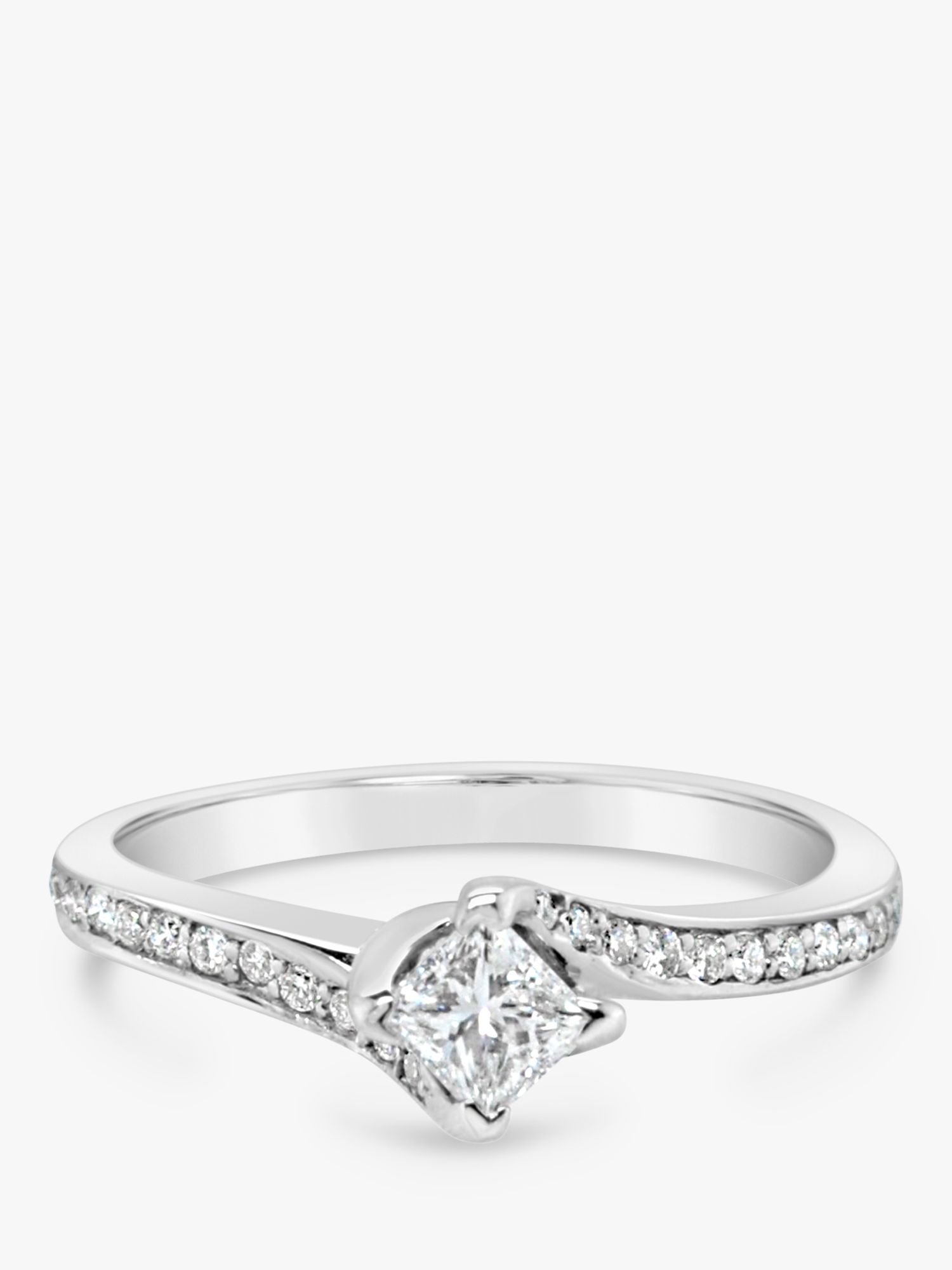 Buy Milton & Humble Jewellery Second Hand 18ct White Gold Diamond Twist Engagement Ring Online at johnlewis.com