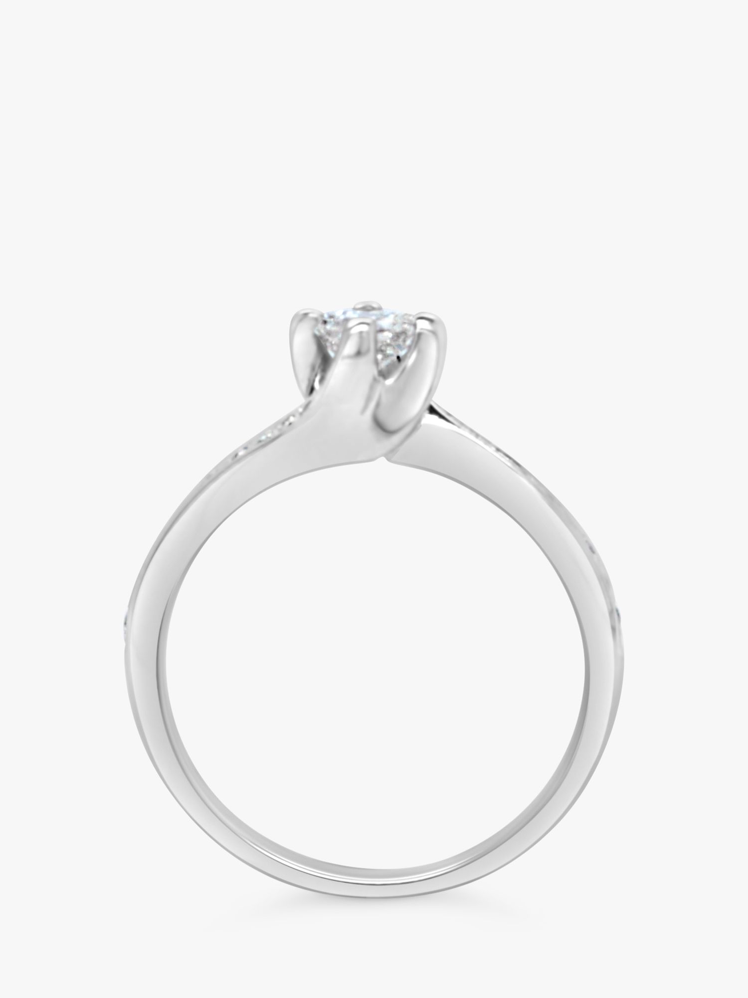 Buy Milton & Humble Jewellery Second Hand 18ct White Gold Diamond Twist Engagement Ring Online at johnlewis.com