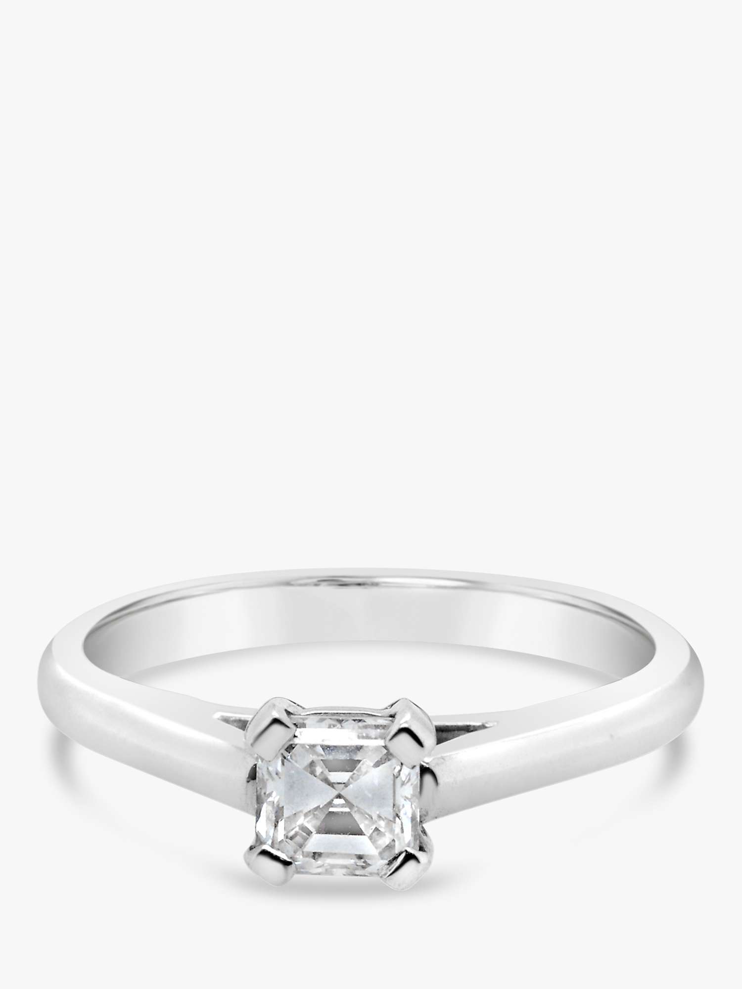 Buy Milton & Humble Jewellery Second Hand 18ct White Gold Emerald Cut Diamond Engagement Ring Online at johnlewis.com