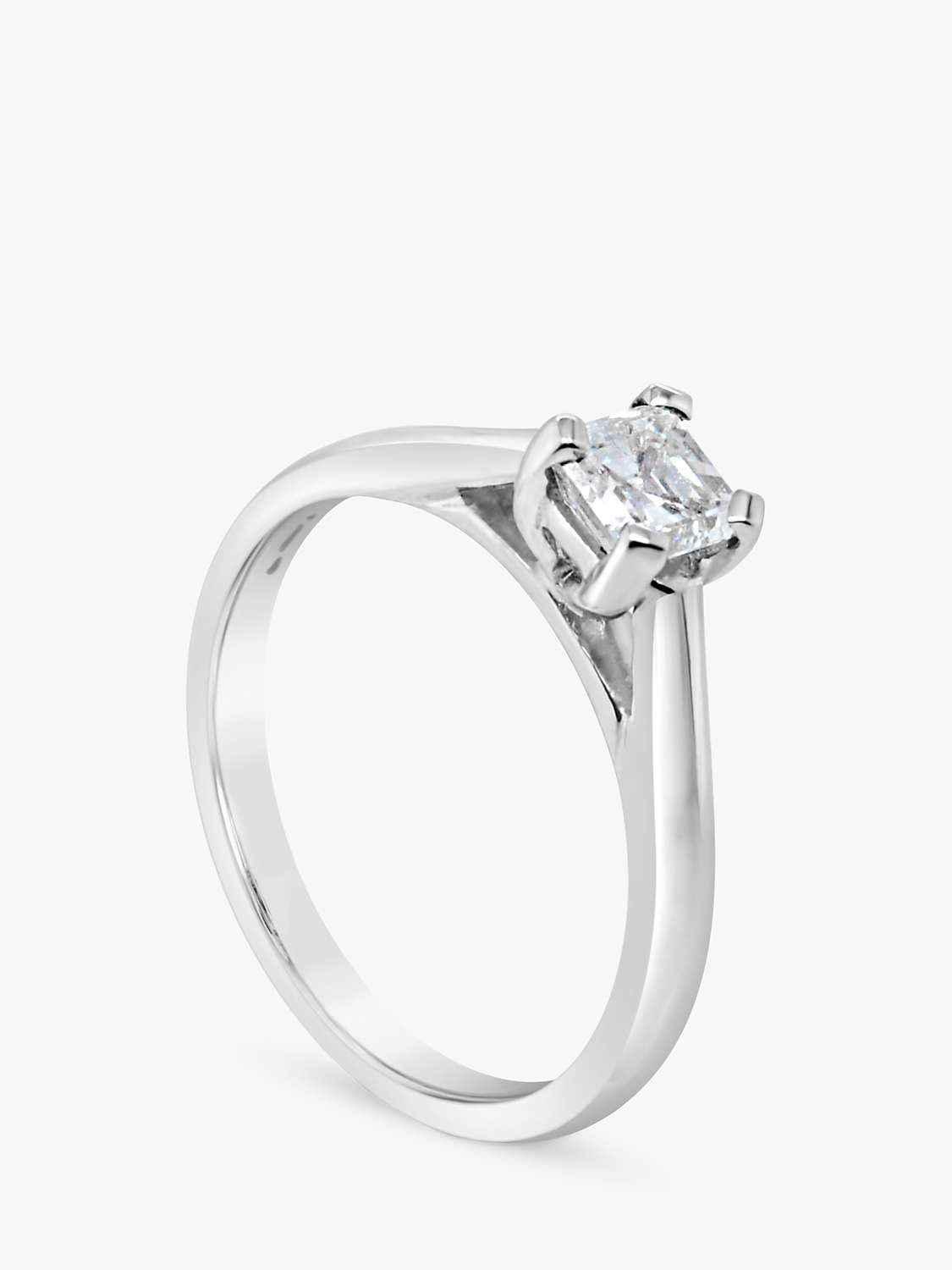 Buy Milton & Humble Jewellery Second Hand 18ct White Gold Emerald Cut Diamond Engagement Ring Online at johnlewis.com