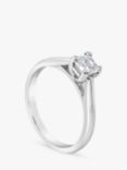 Milton & Humble Jewellery Second Hand 18ct White Gold Emerald Cut Diamond Engagement Ring