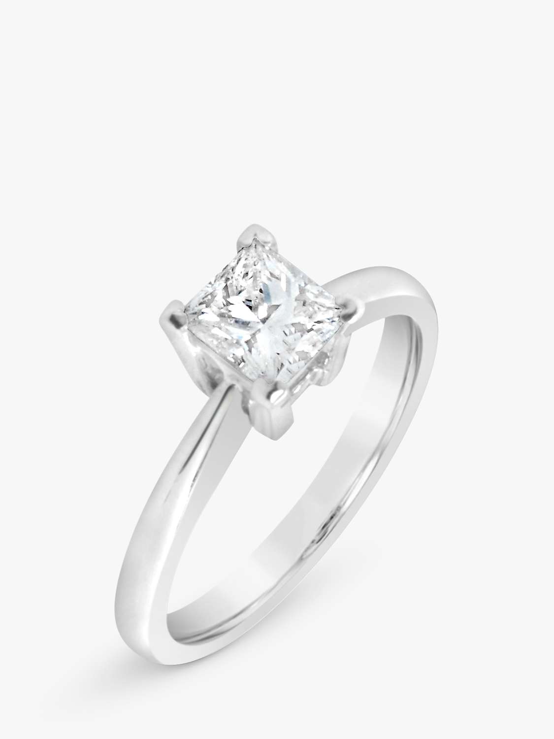 Buy Milton & Humble Jewellery Second Hand 18ct White Gold Princess Cut Diamond Engagement Ring Online at johnlewis.com