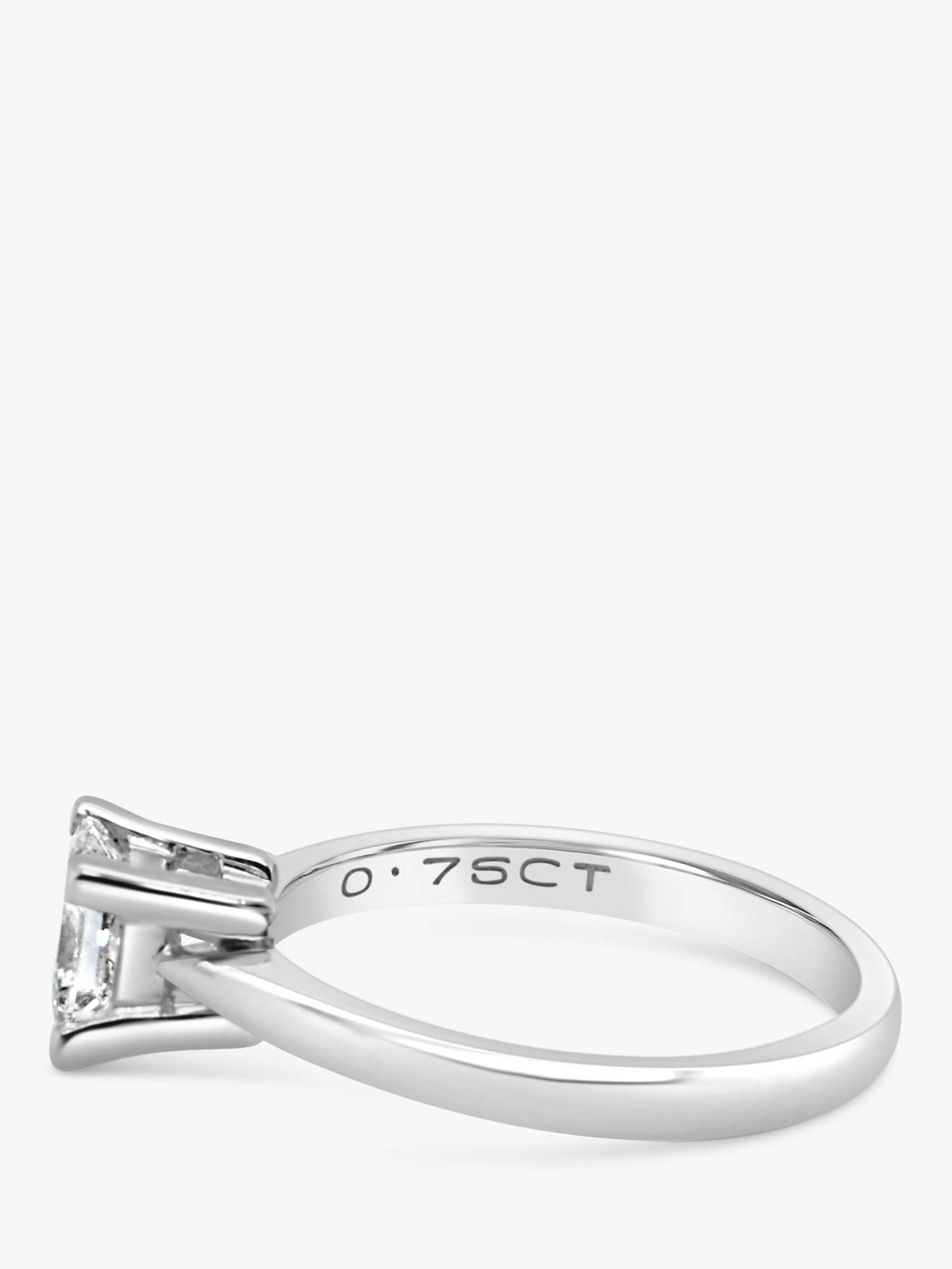Buy Milton & Humble Jewellery Second Hand 18ct White Gold Princess Cut Diamond Engagement Ring Online at johnlewis.com