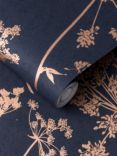 Graham & Brown Anthriscus Breathe Wallpaper, Blue, Dusk