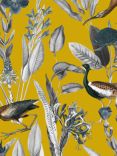 Graham & Brown Glasshouse Day Wallpaper, White/Multi, Mustard