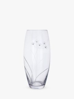 Dartington Crystal Glitz Lily Glass Vase, H30cm, Clear