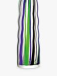 LSA International Folk Tall Glass Vase, H42cm, Green/Purple