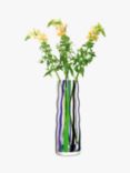 LSA International Folk Tall Glass Vase, H42cm, Green/Purple