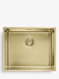 Franke Mythos Masterpiece 500 BXM 210 110-50 Single Bowl Undermounted/Inset Kitchen Sink, Gold