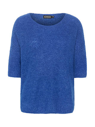 Soaked In Luxury Tuesday 3/4 Sleeve Wool Blend Jumper, Beaucoup Blue