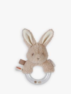 Little Dutch Bunny Ring Rattle, Beige