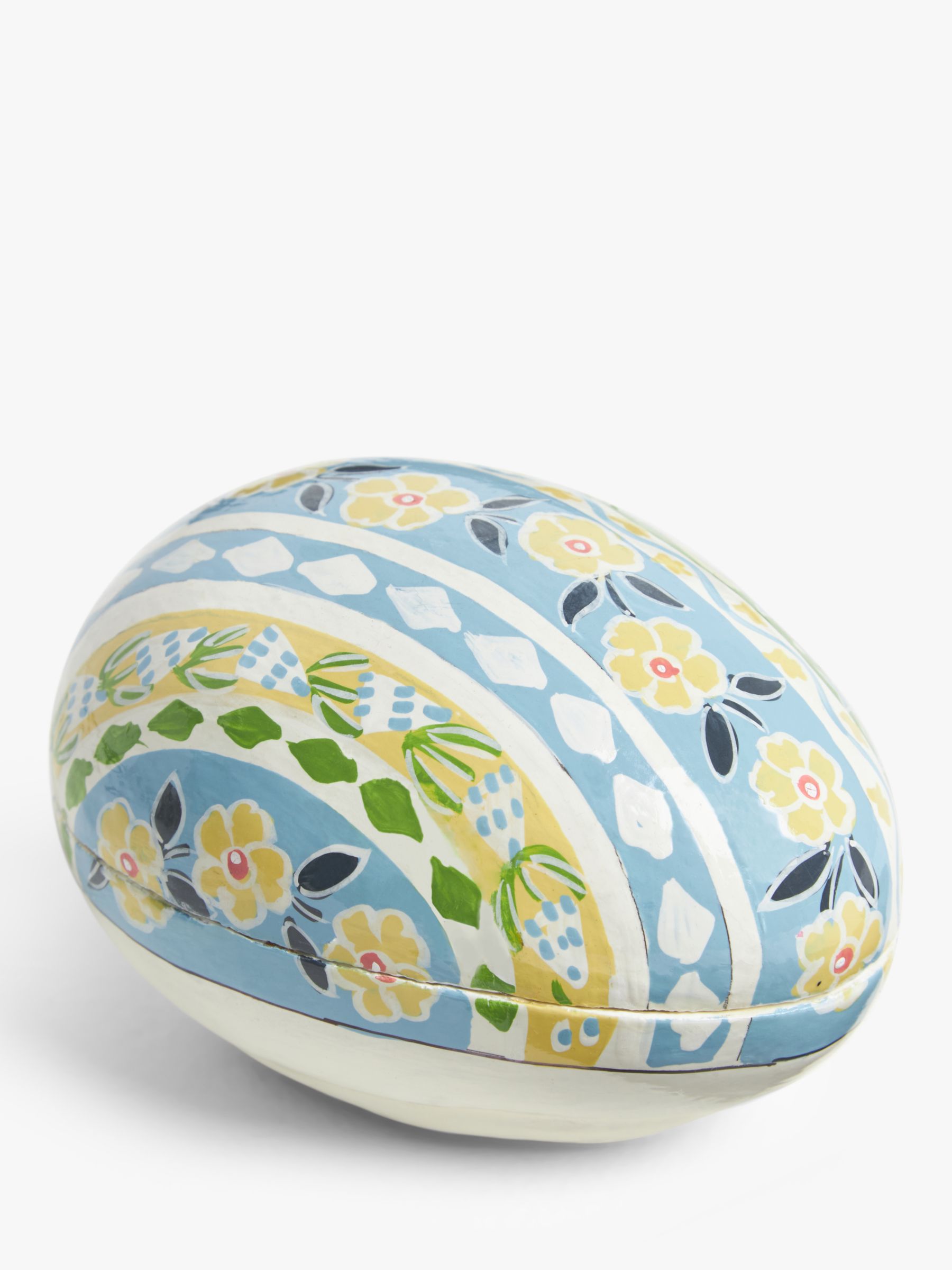 John Lewis Paper Mache Small Floral Egg Decoration, Multi