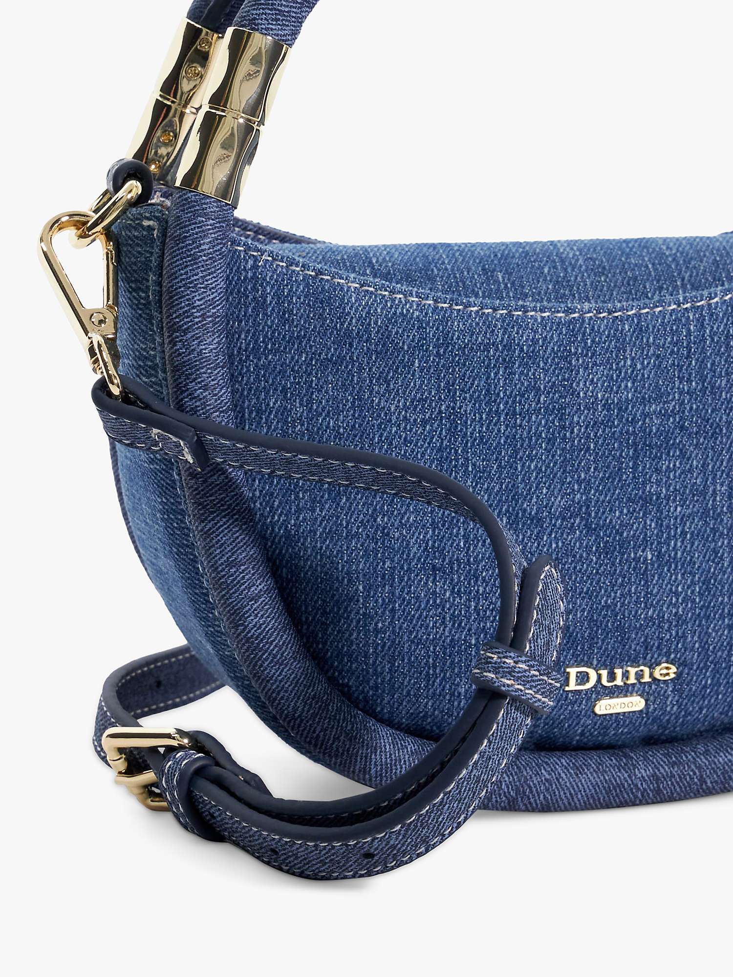 Buy Dune Daphny Small Denim Grab Bag, Blue Online at johnlewis.com