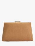 Dune Bellaria Angled Frame Fabric Box Clutch Bag, Camel