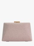 Dune Bellaria Angled Frame Metallic Box Clutch Bag, Rose Gold