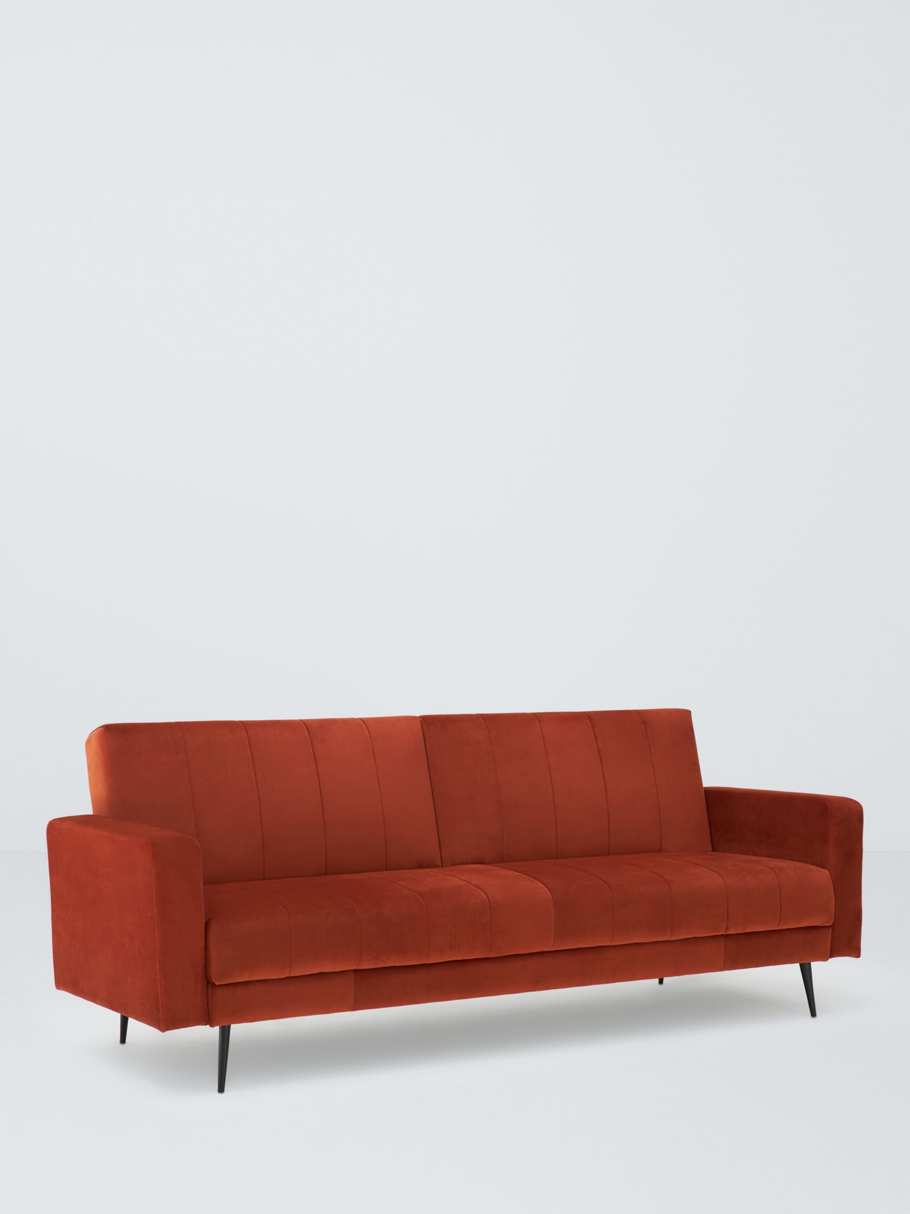 Boutique Range, John Lewis Boutique 3 Seater Sofa Bed, Rust Velvet