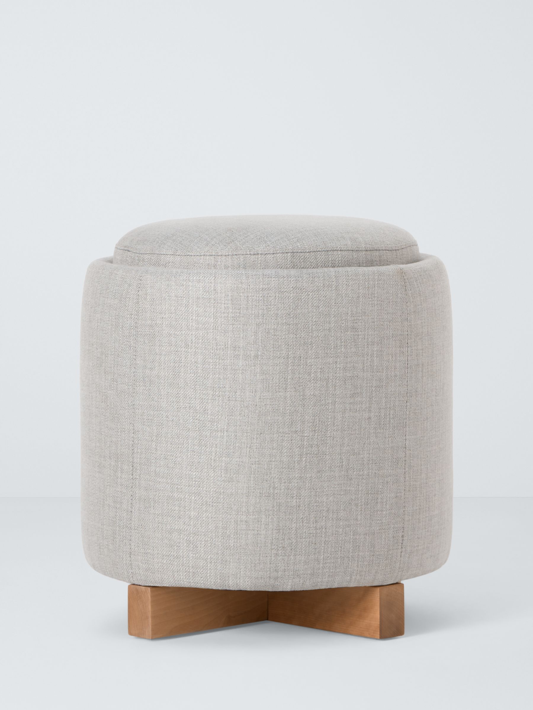 PIP Range, John Lewis ANYDAY Pip Storage Footstool, Light Leg, Grey Weave