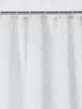 John Lewis Wave Textured Recycled Polyester Shower Curtain, White