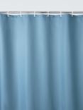 John Lewis Textured Waffle Recycled Polyester Shower Curtain, Bluestone