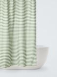 John Lewis Horizontal Stripe Recycled Polyester Shower Curtain, Green