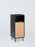 John Lewis ANYDAY Ridge Single Towel Cupboard, Black