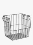 John Lewis ANYDAY Stacking Storage Basket, Black