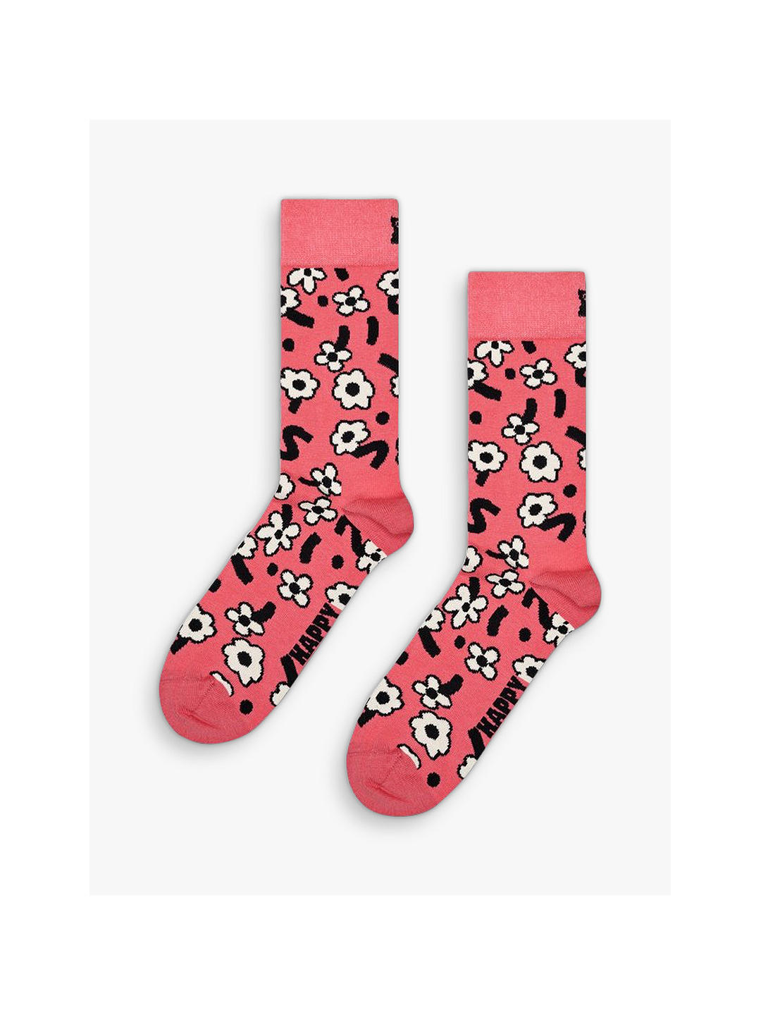 Happy Socks Dancing Flowers Socks, One Size, Dark Pink/Multi