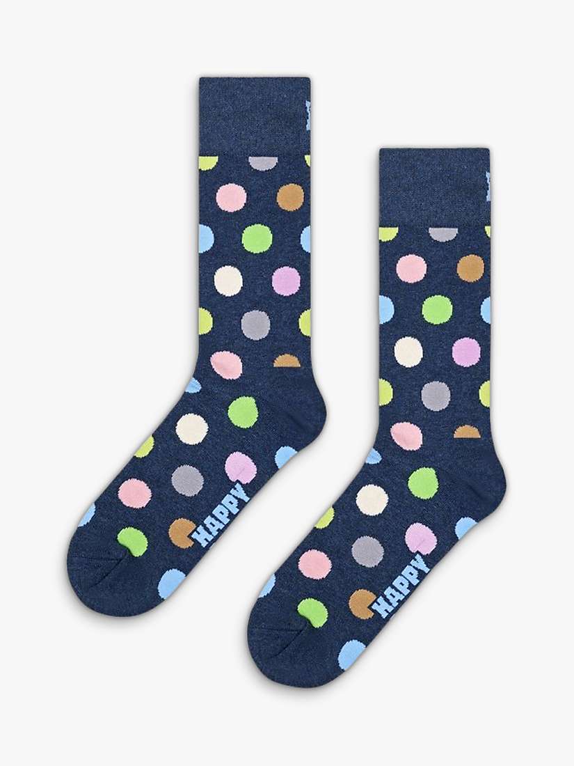 Buy Happy Socks Big Dot Socks, One Size, Navy/Multi Online at johnlewis.com