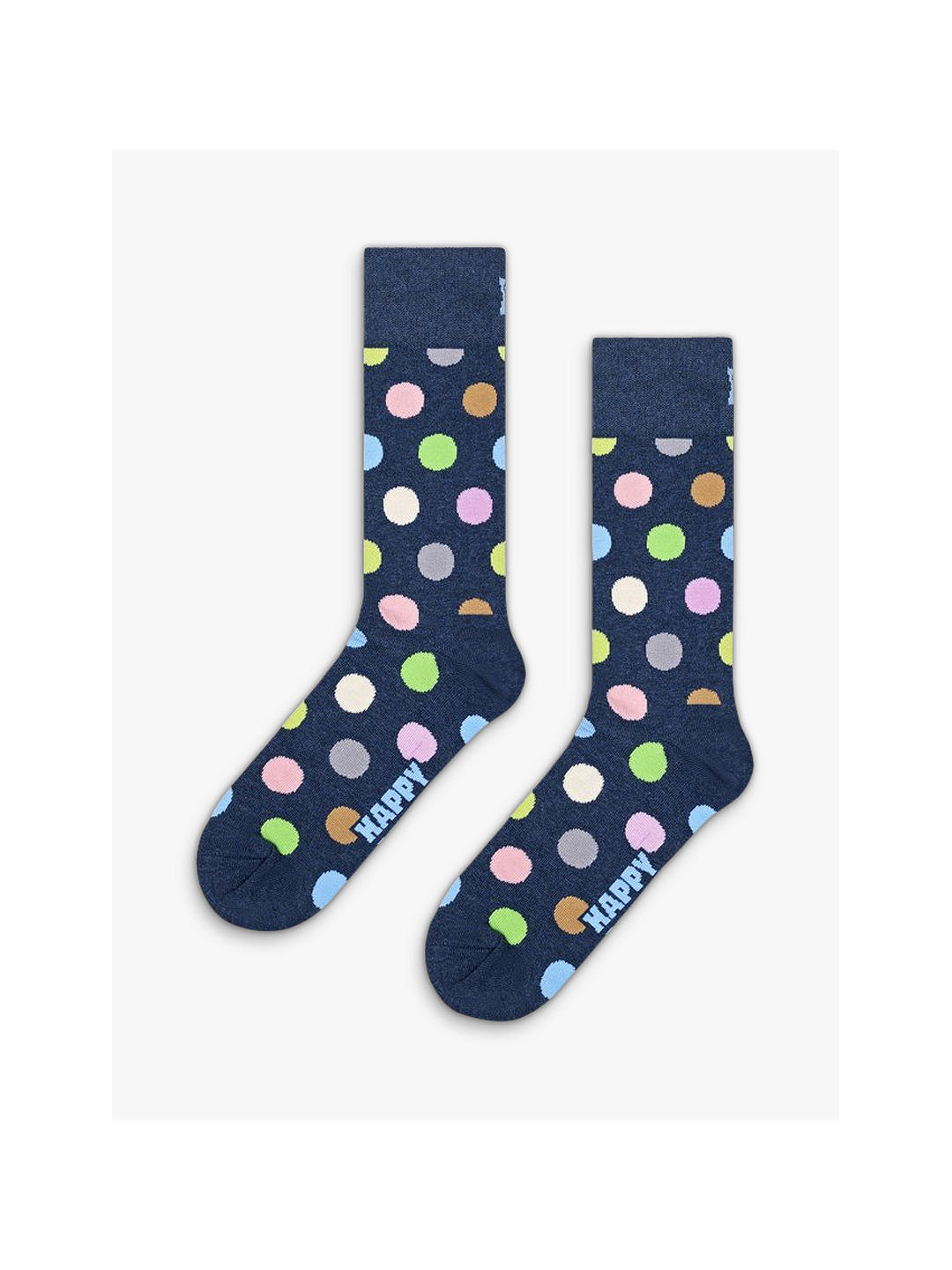 Happy Socks Big Dot Socks, One Size, Navy/Multi