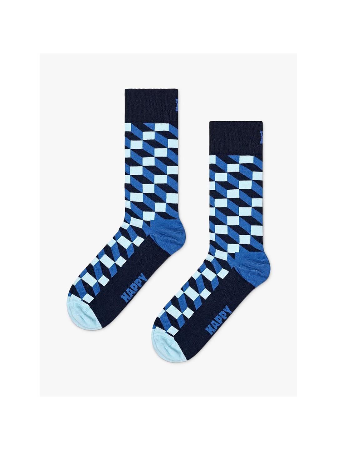 Happy Socks Filled Optic Socks, One Size, Navy/Multi